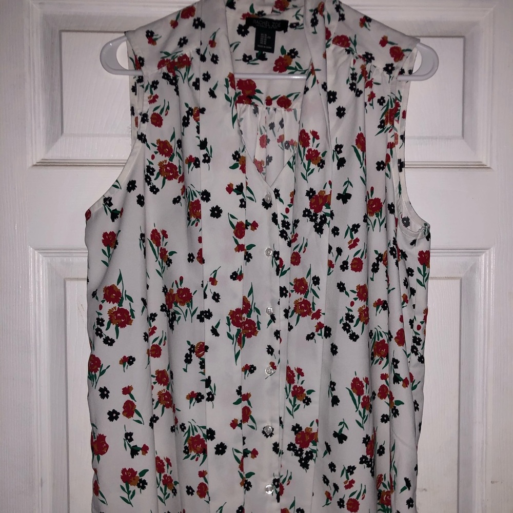 White blouse with flowers